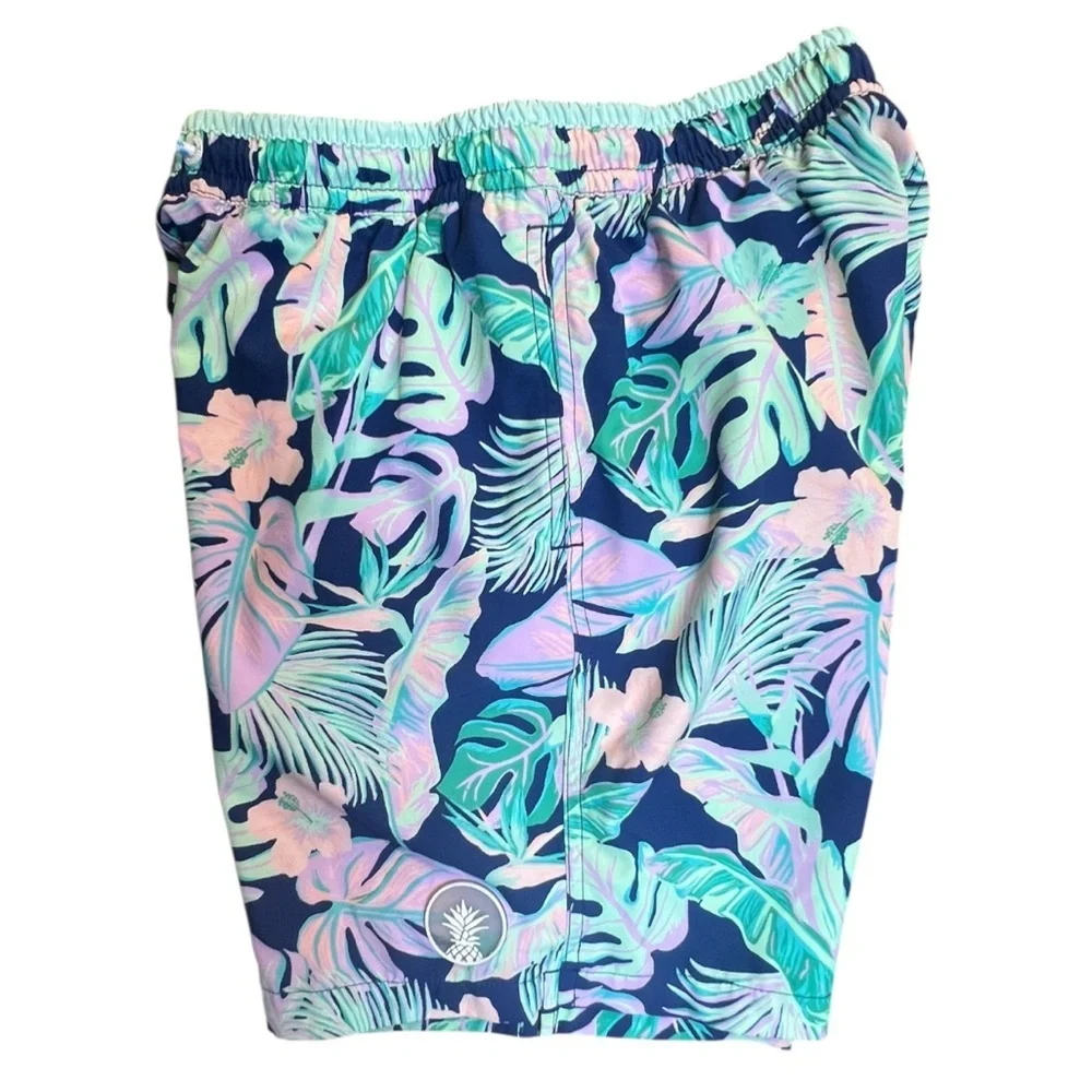 Chubbies The Night Faunas Swim Trunk Short 7” Tropical Beach Pool Liner Pockets